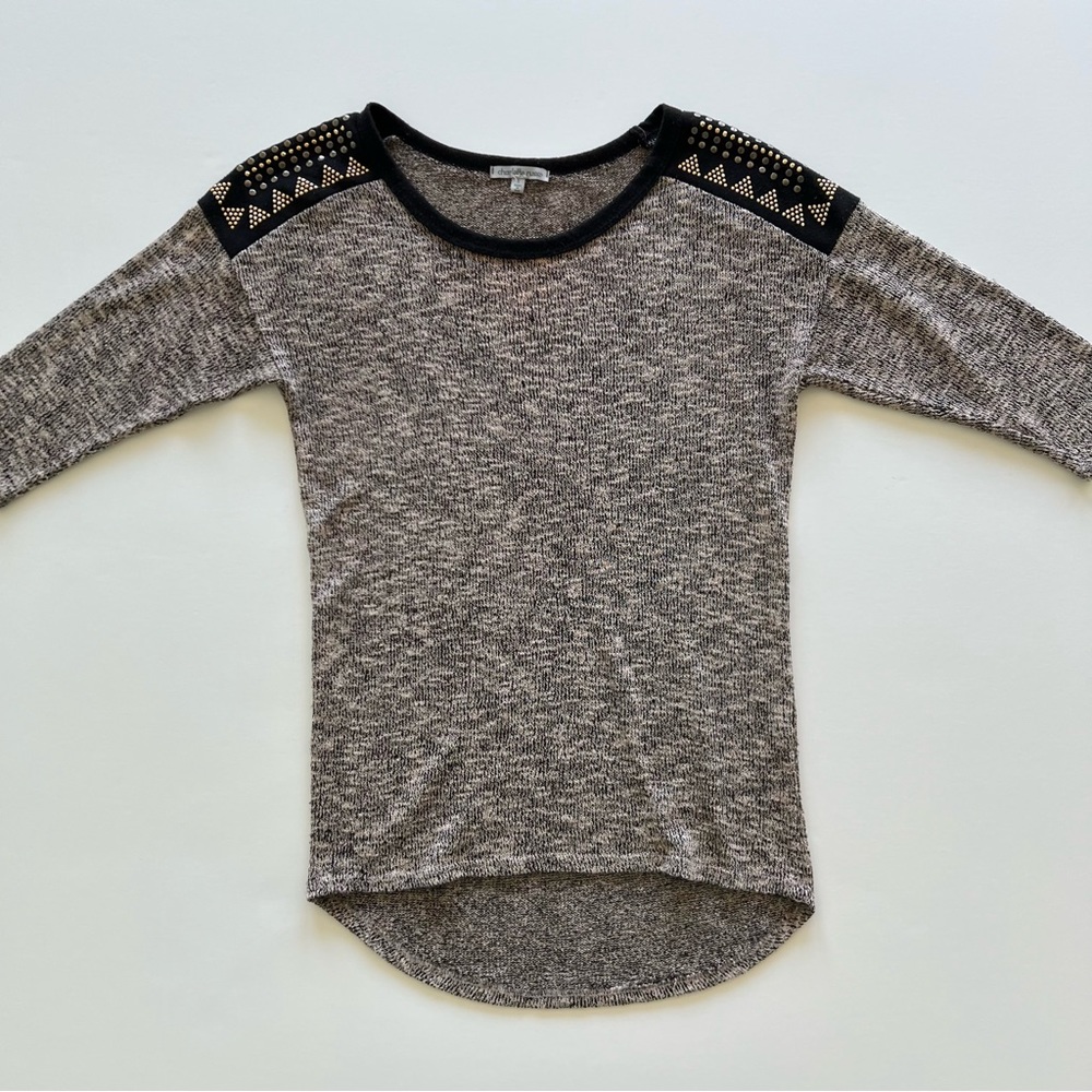 Charlotte Russe Grey Heathered Blouse, Small